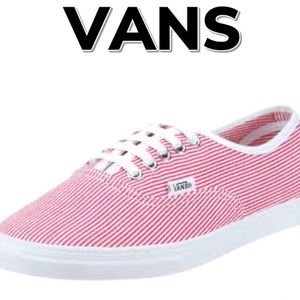 Vans Red and White Candy Stripe Sneakers